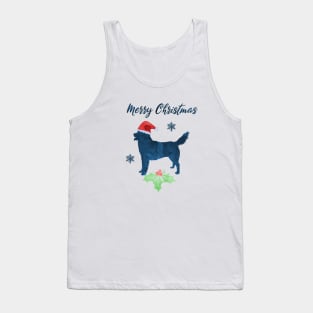 Merry Christmas Husky Art Tank Top